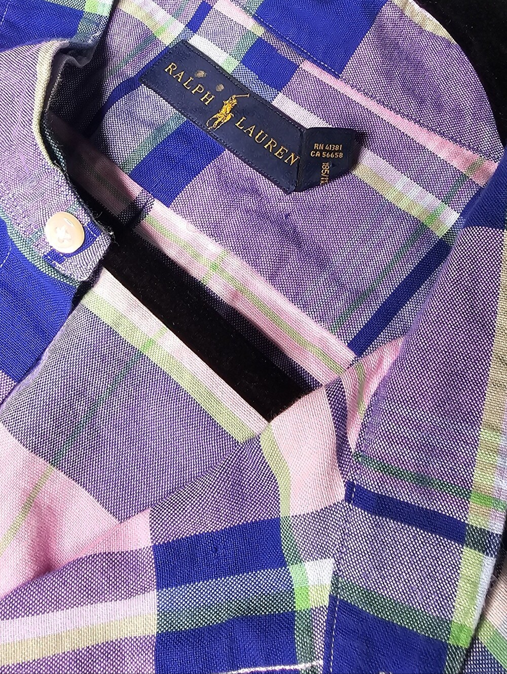 Ralph Lauren Pink, Blue  Plaid Shirt Dress - Picture 3 of 14